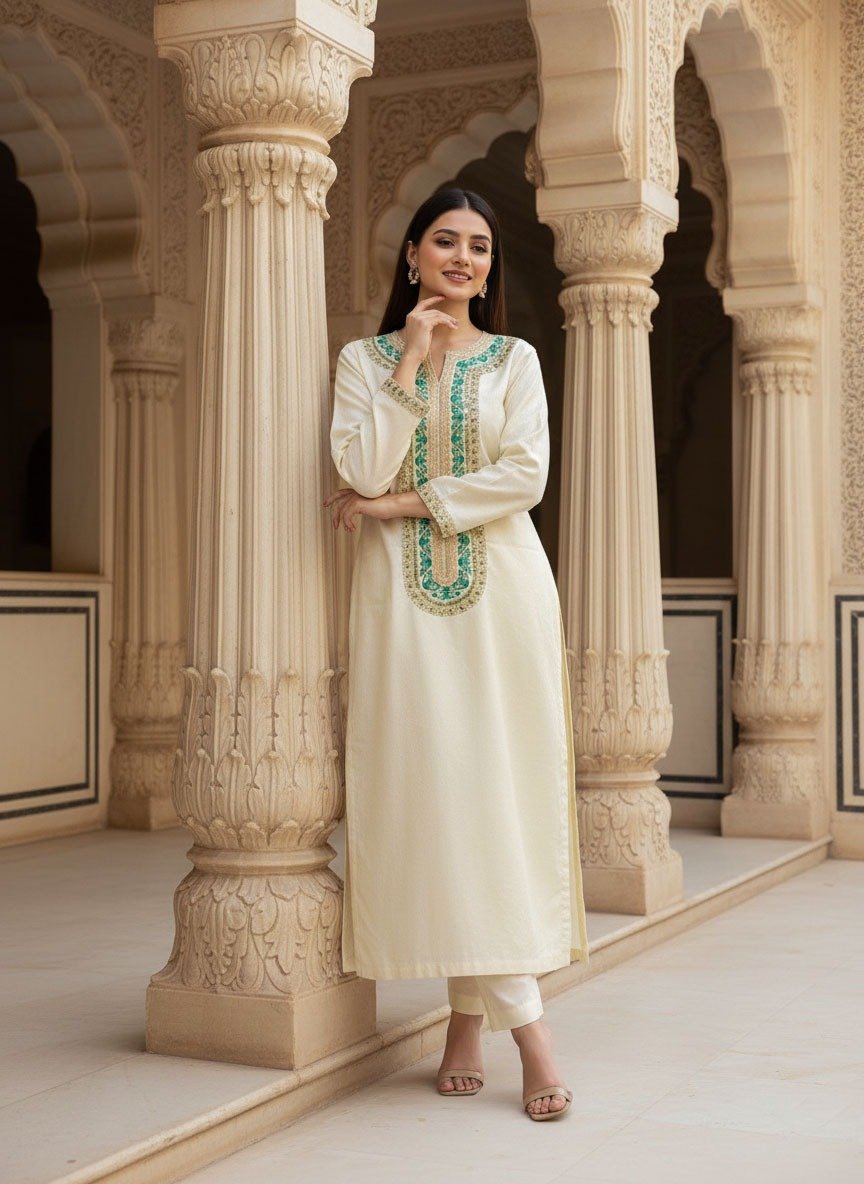 2 Piece Jacquard Suit (Stitched) - Image 2