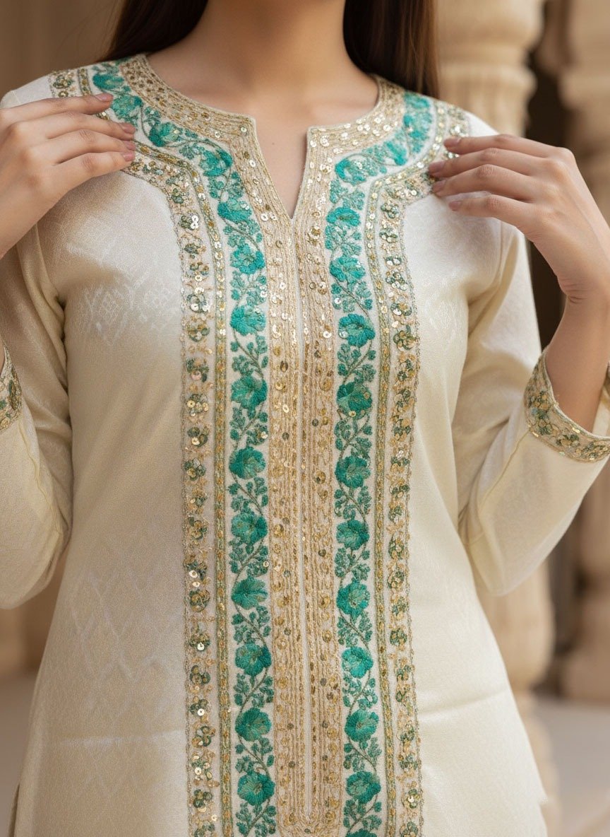 2 Piece Jacquard Suit (Stitched) - Image 4