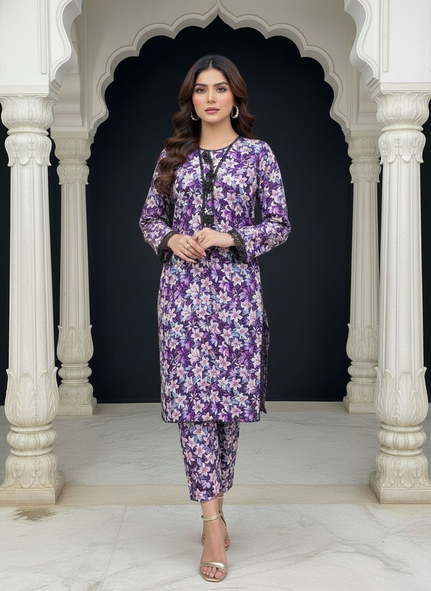 3 Piece Linen Suit (Stitched) - Image 2