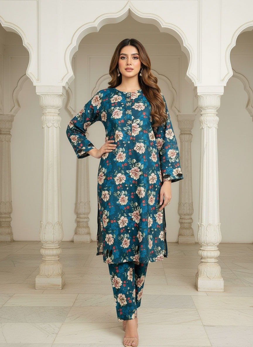 2 Piece Khaddar Suit (Stitched) - Image 2