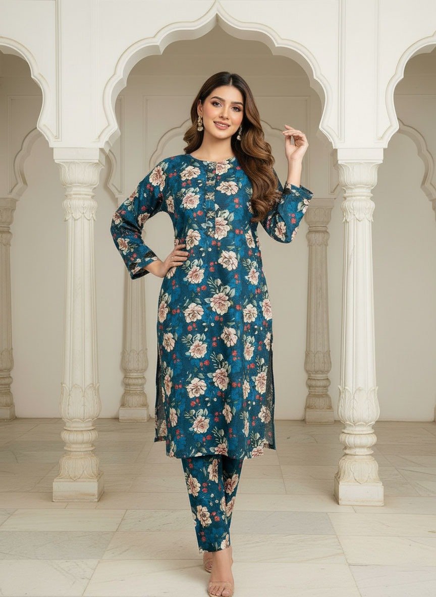 2 Piece Khaddar Suit (Stitched) - Image 3