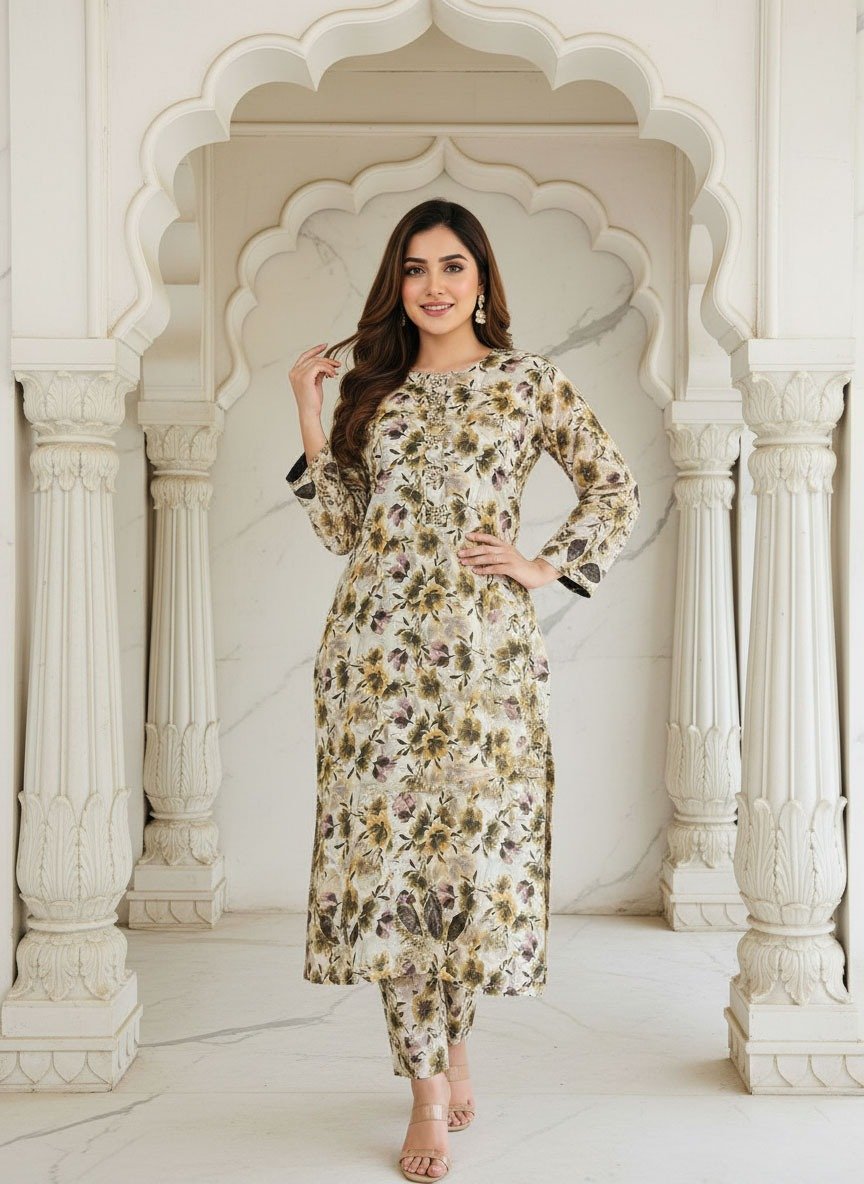 2 Piece Khaddar Suit (Stitched) - Image 2