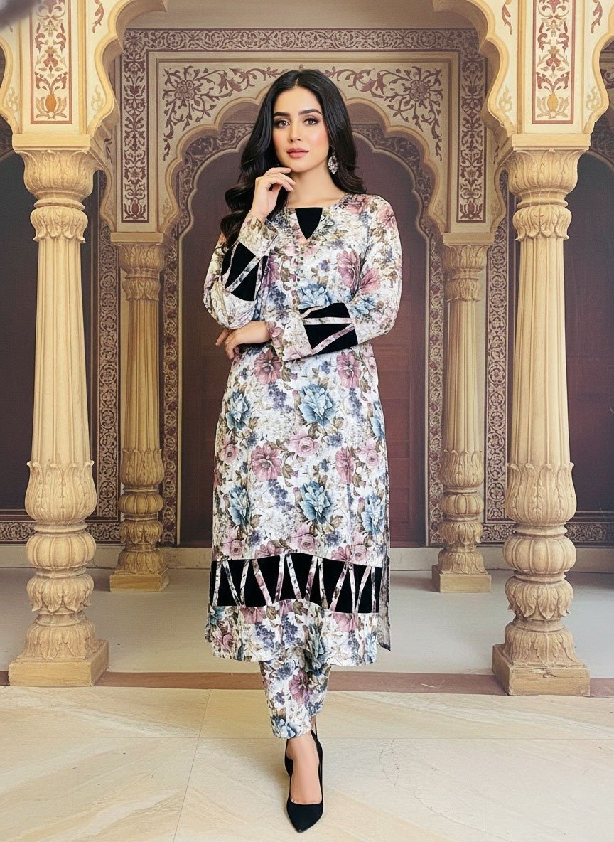 2 Piece Khaddar Suit (Stitched) - Image 3