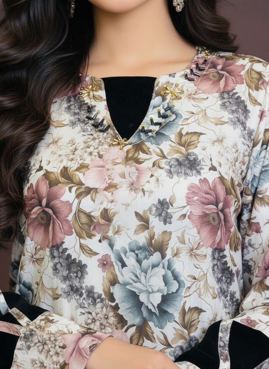 2 Piece Khaddar Suit (Stitched) - Image 4