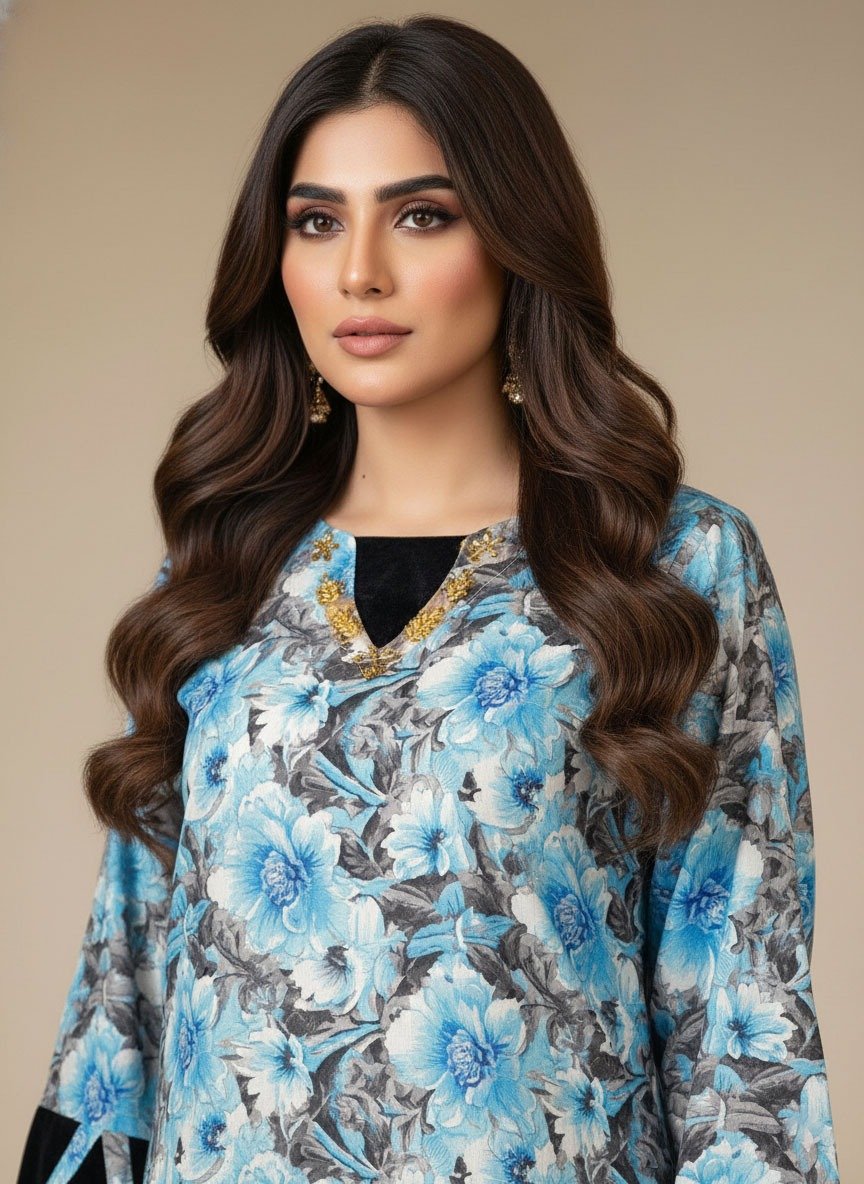 2 Piece Khaddar Suit (Stitched) - Image 4